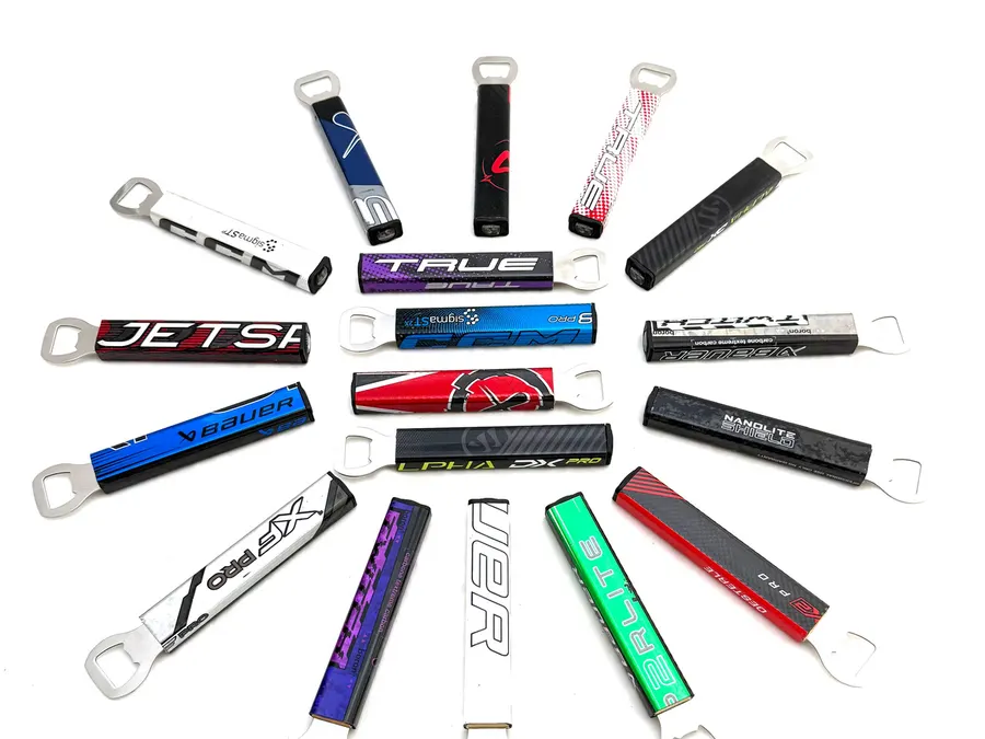 A Harmsen's Hockey stick bottle opener