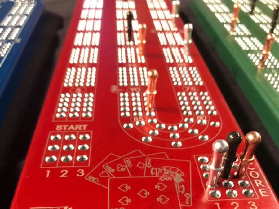 A Kodiak CNC billet aluminum cribbage board